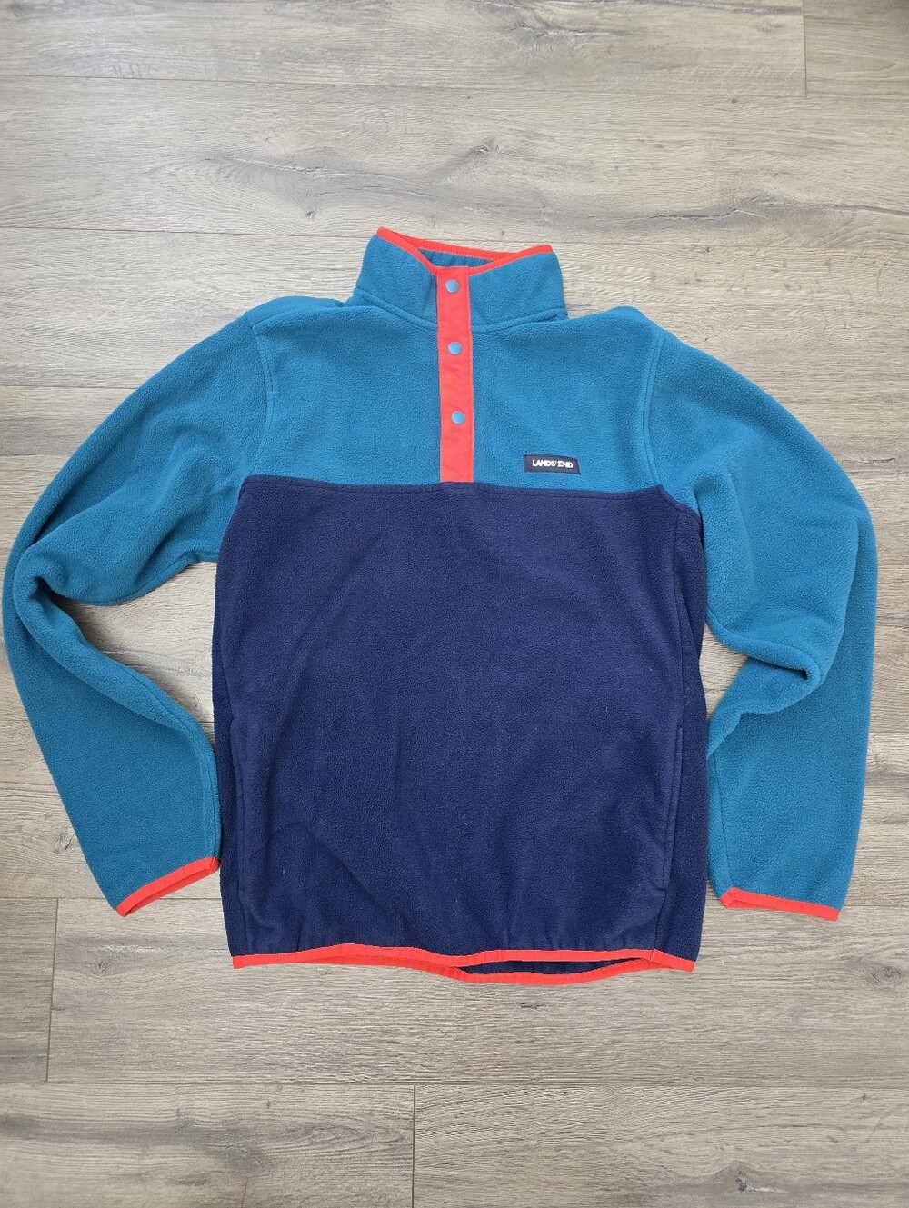 Lands End Fleece Mens Small 34-36 Unisex Fall Winter Outdoor Comfy